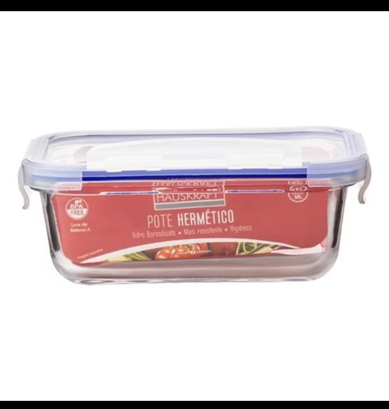 Pote Hermético de Vidro com Tampa – 1500ml
