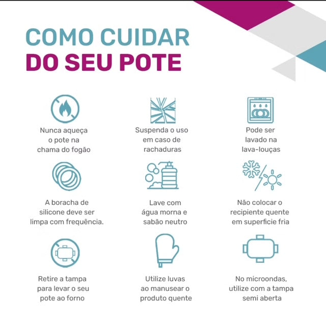Pote Hermético de Vidro com Tampa – 1500ml